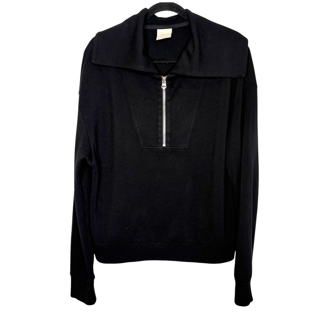 Varley Yates Half Zip Sweatshirt M Athleisure Double Soft Relaxed Pullover Luxe